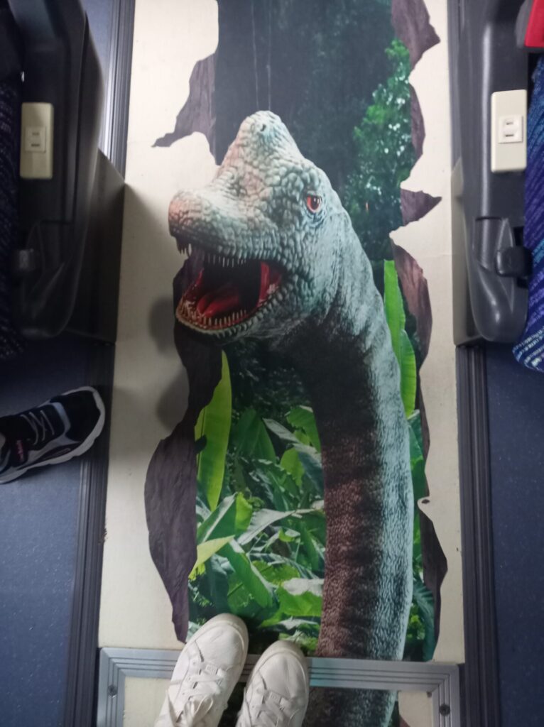 福井の恐竜バスの床