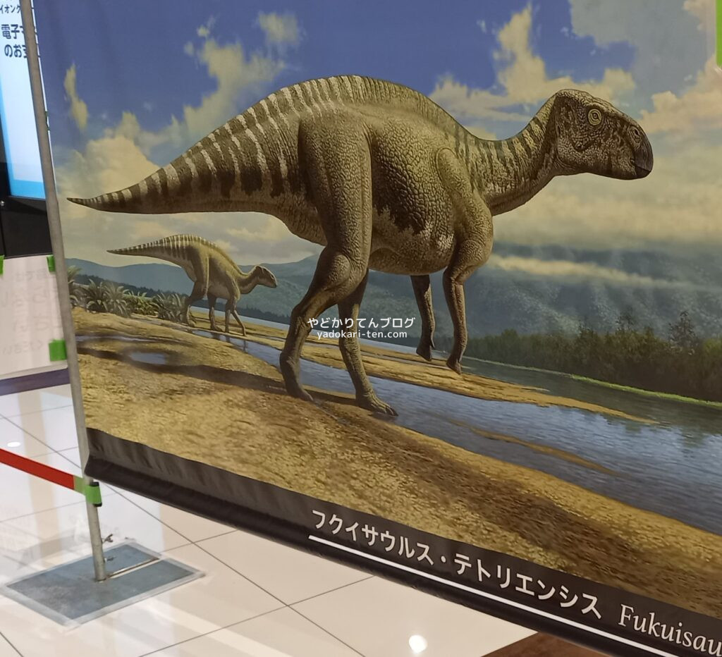 イベントでのフクイサウルスの絵