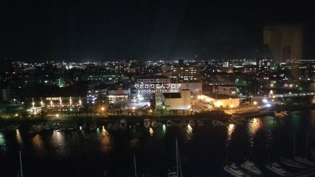 徳島グランヴィリオホテルの客室からの夜景