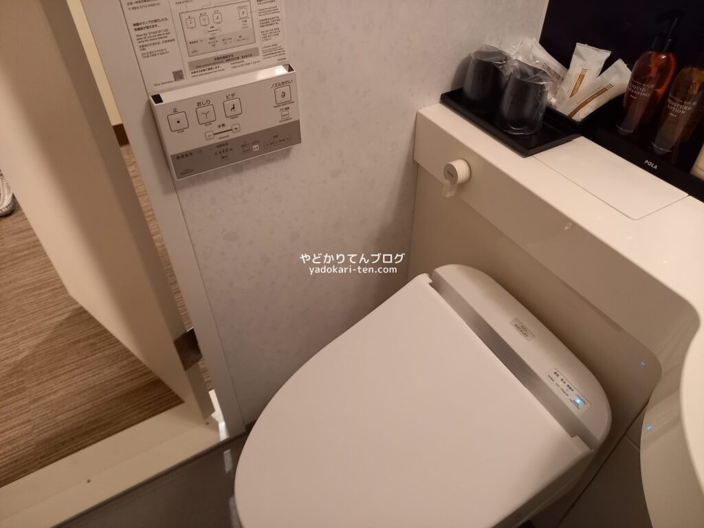 京都花ホテルのウォシュレット付きトイレ