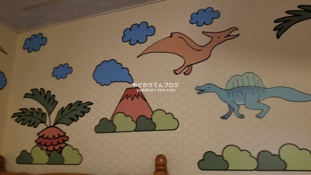 奥出雲多根自然博物館の恐竜ルームの恐竜壁紙