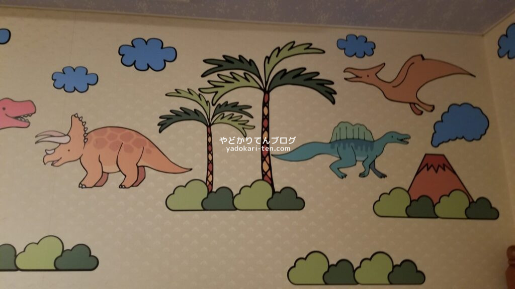奥出雲多根自然博物館の恐竜ルームの壁紙
