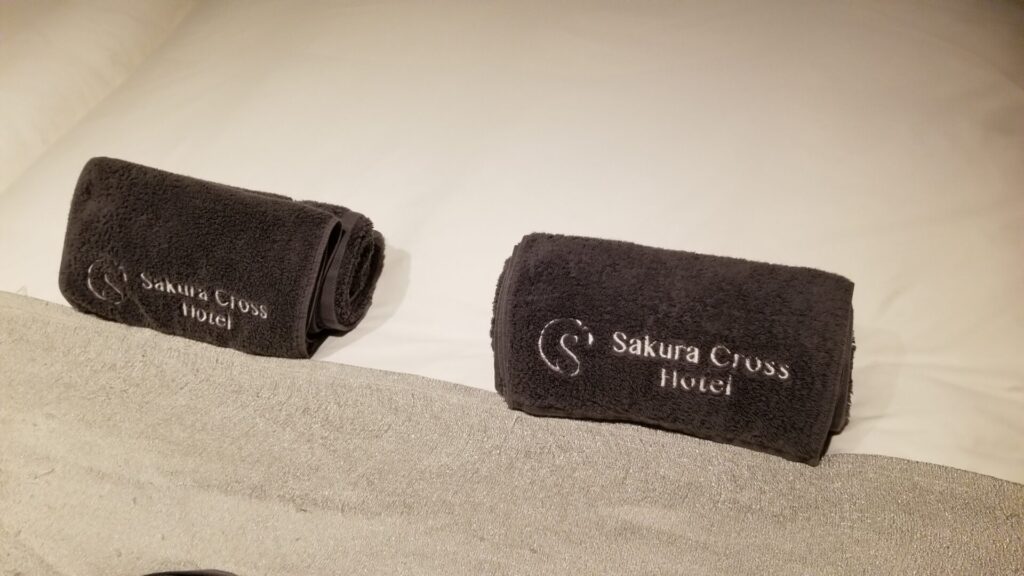 サクラクロスホテル京都清水の客室バスタオル