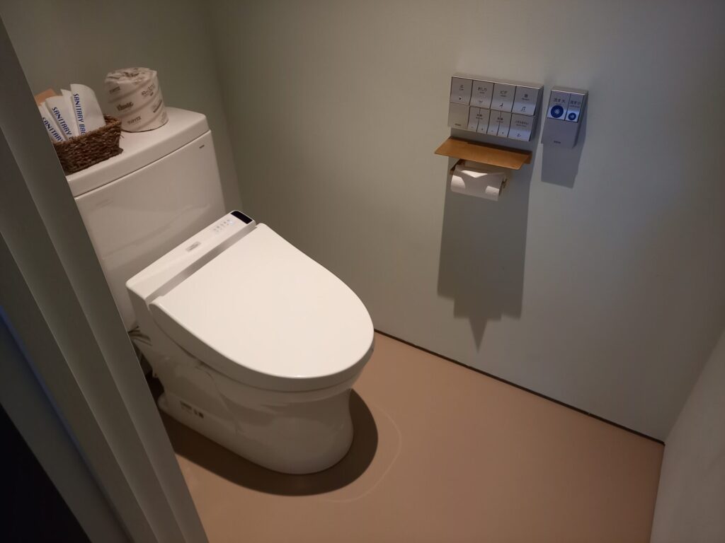 旅籠ヴィソンミナペルホネンコンセプトルームのトイレ