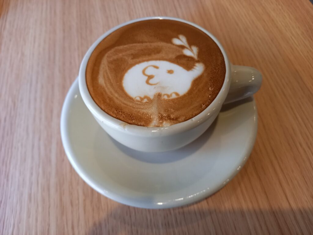 京都ゾウコーヒーのラテアート